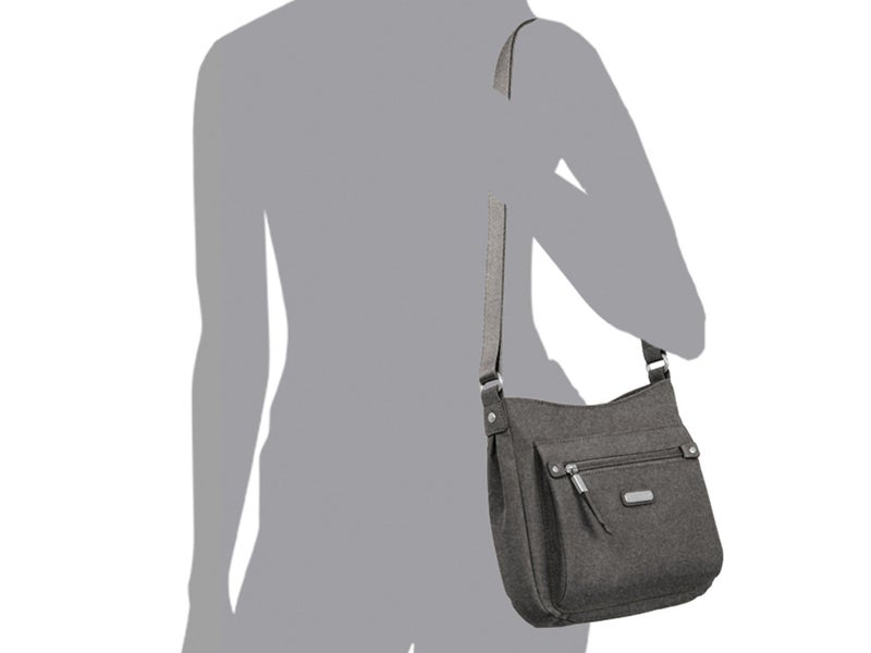 Baggallini Womens Uptown Bagg With Rfid Phone Wristlet Handbags, Gray, One Size US - Image 2